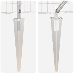 vidaXL Žogs ar stabu Sudraba 0,4 x 25 m Tērauds