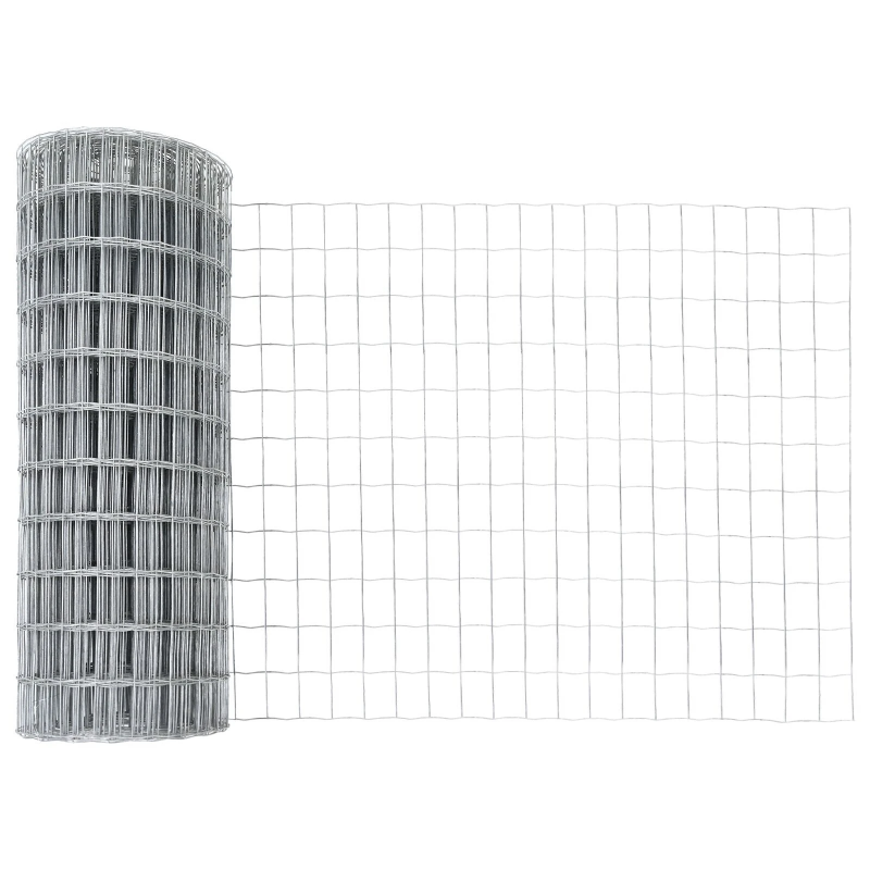 vidaXL Žogs ar stabu Sudraba 0,8 x 25 m Tērauds