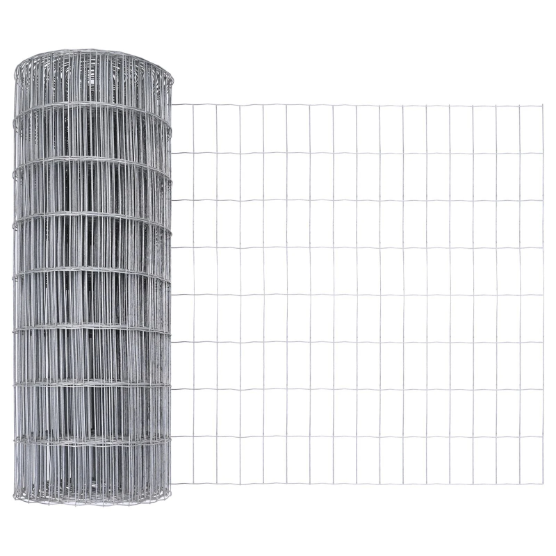 vidaXL Žogs ar stabiem. Sudraba 1 x 25 m Tērauds