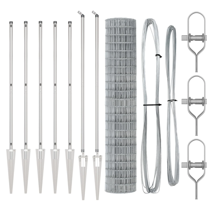 vidaXL Žogs ar stabu Sudraba 1,5 x 10 m Tērauds