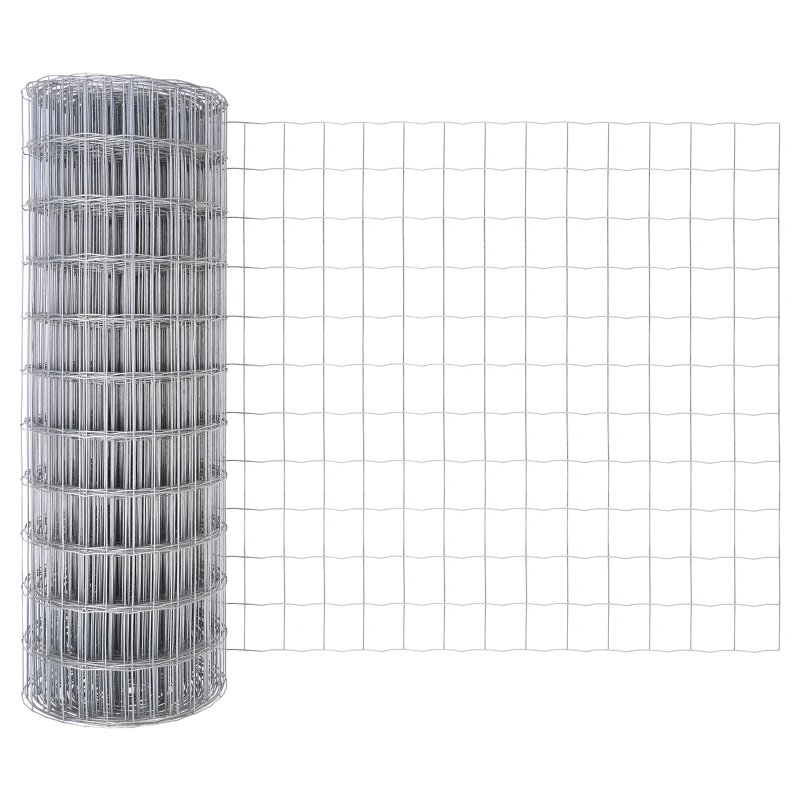 vidaXL Žogs ar stabu Sudraba 0,4 x 50 m Tērauds