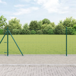 vidaXL Žogs ar stabiem. Zaļa 0.8 x 25 m Tērauds