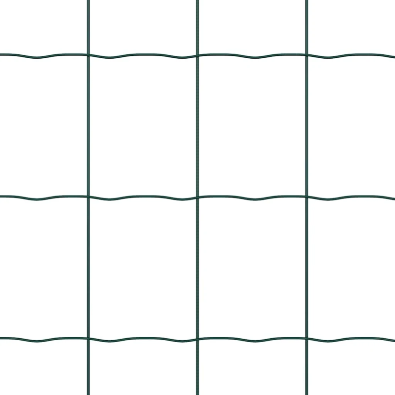 vidaXL Žogs ar stabu Zaļa 0,6 x 25 m Tērauds un PVC