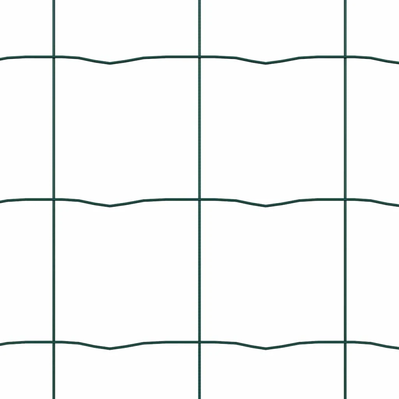 vidaXL Žogs ar stabu Zaļa 0,6 x 50 m Tērauds un PVC