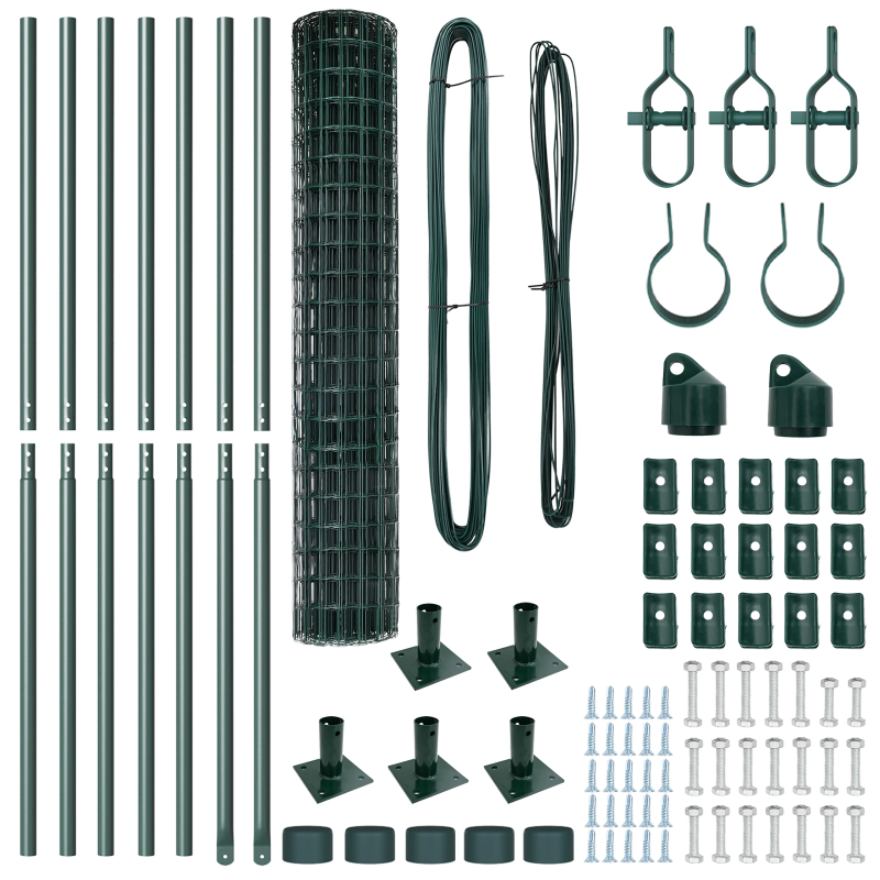 vidaXL Žogs ar stabiem. Zaļa 1.6 x 10 m Tērauds