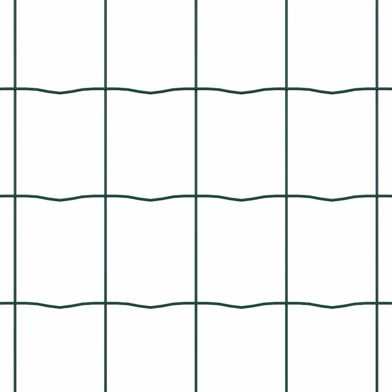 vidaXL Žogs ar stabu Zaļa 0,6 x 50 m Tērauds un PVC