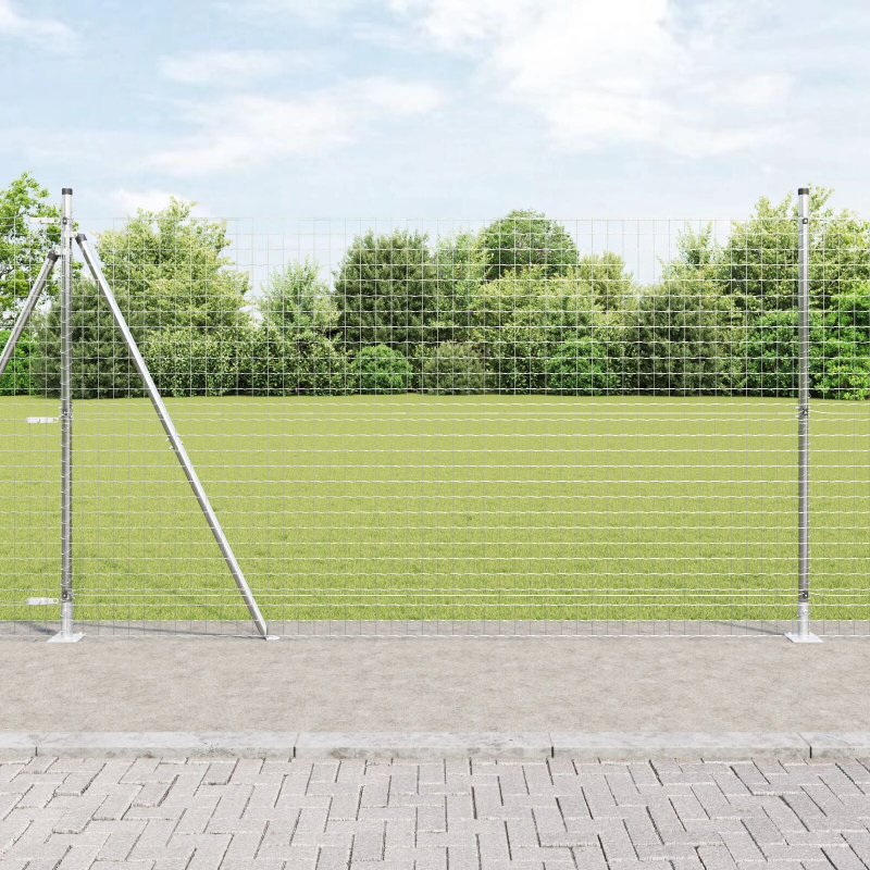 vidaXL Žogs ar stabiem. Sudraba 1.6 x 10 m Tērauds