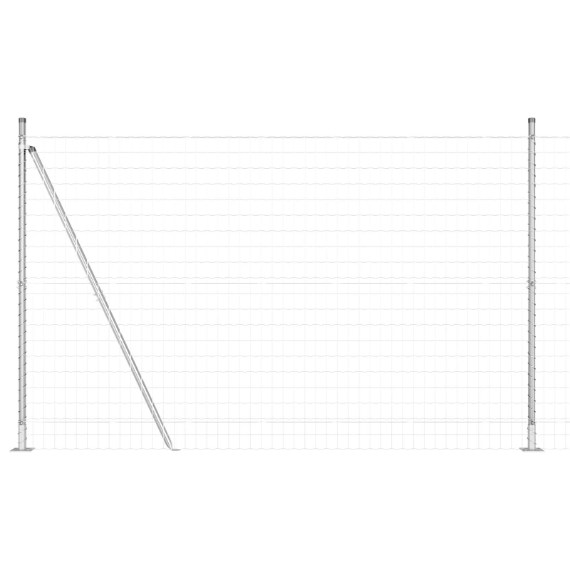 vidaXL Žogs ar stabu Sudraba 1,6 x 10 m Tērauds