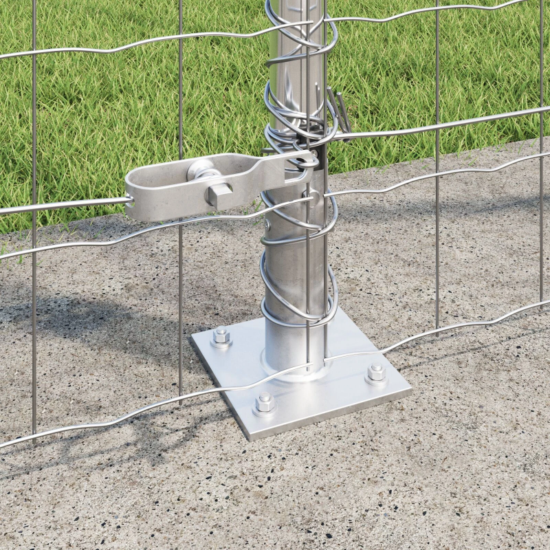 vidaXL Žogs ar stabu Sudraba 1,5 x 10 m Tērauds