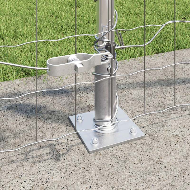 vidaXL Žogs ar stabu Sudraba 0,8 x 10 m Tērauds