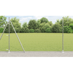 vidaXL Žogs ar stabu Sudraba 1,6 x 10 m Tērauds