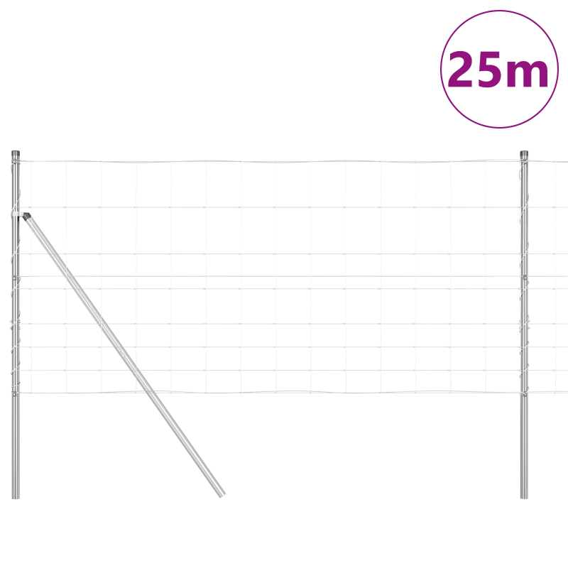 vidaXL Žoga āķis Cinkots 25 x 1 m Tērauds