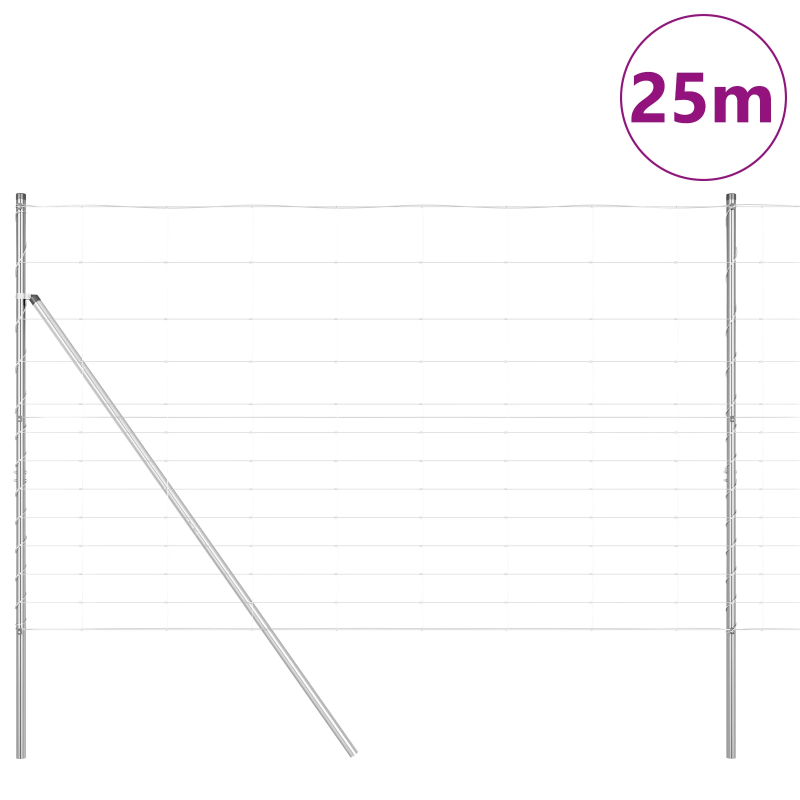 vidaXL Žoga āķis Cinkots 25 x 1,5 m Tērauds