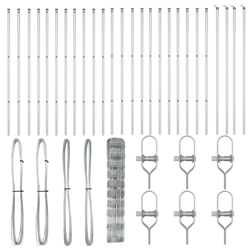 vidaXL Žoga āķis Cinkots 50 x 1 m Tērauds
