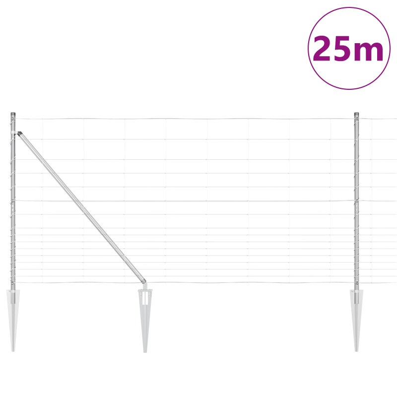 vidaXL Žoga āķis Cinkots 25 x 1,2 m Tērauds