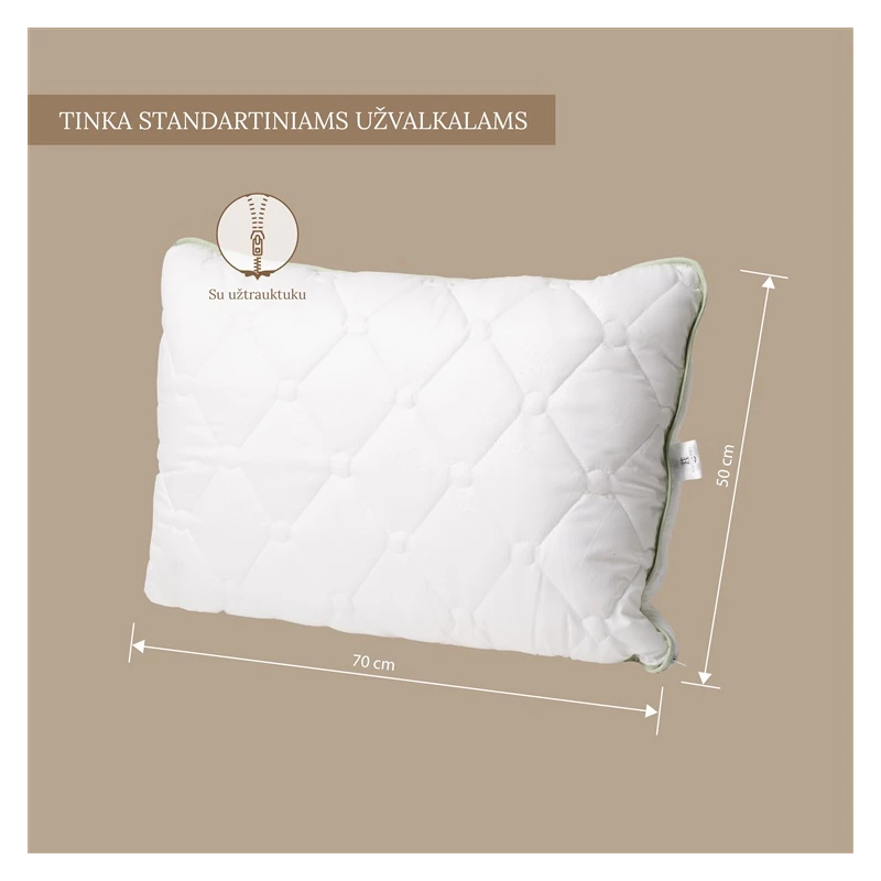 Spilvens aloe vera print 50x70 pes 600gm