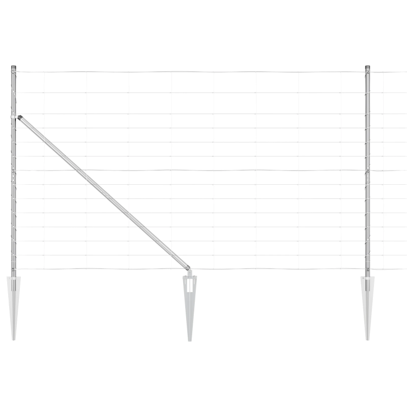 vidaXL Žoga āķis Cinkots 25 x 1,4 m Tērauds
