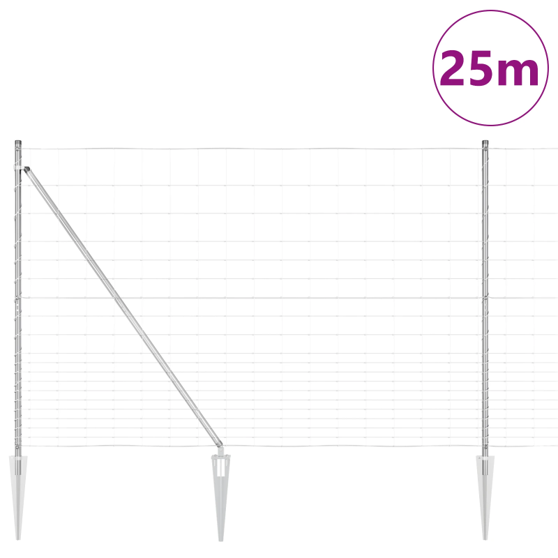 vidaXL Žoga āķis Cinkots 25 x 1,6 m Tērauds