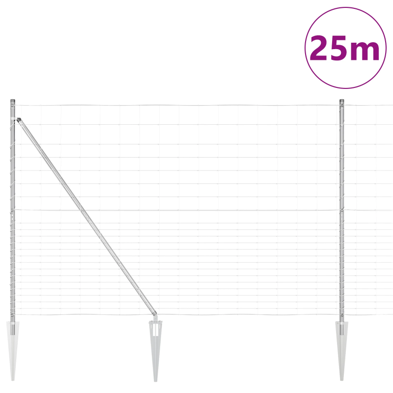 vidaXL Žoga āķis Cinkots 25 x 1,6 m Tērauds