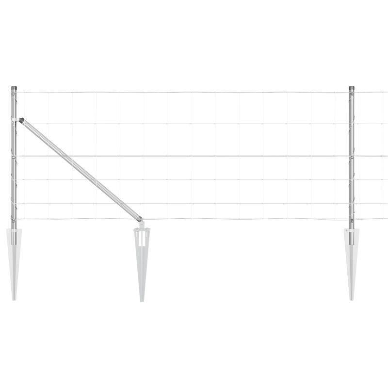 vidaXL Žoga āķis Cinkots 50 x 0,8 m Tērauds