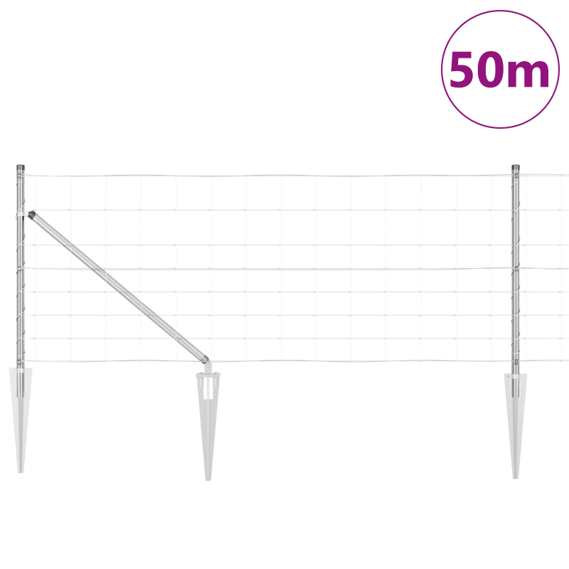 vidaXL Žoga āķis Cinkots 50 x 0,8 m Tērauds