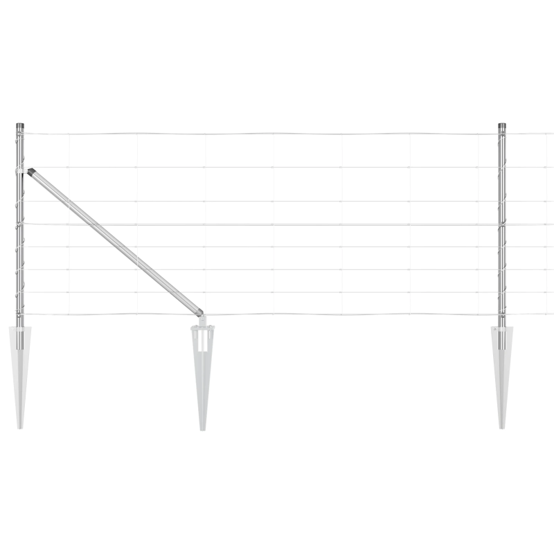 vidaXL Žoga āķis Cinkots 50 x 0,8 m Tērauds