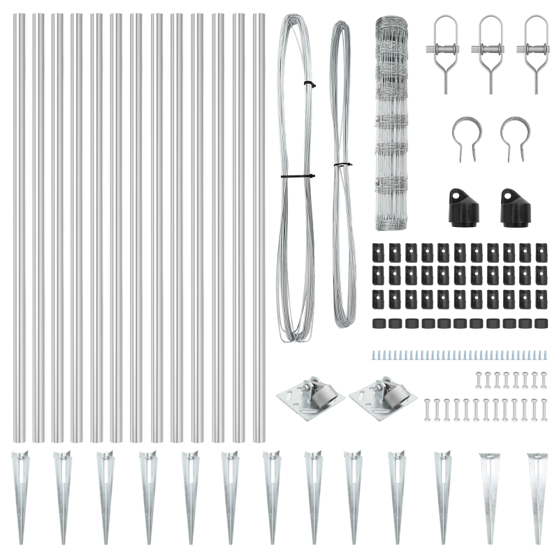 vidaXL Žoga āķis Cinkots 50 x 1 m Tērauds
