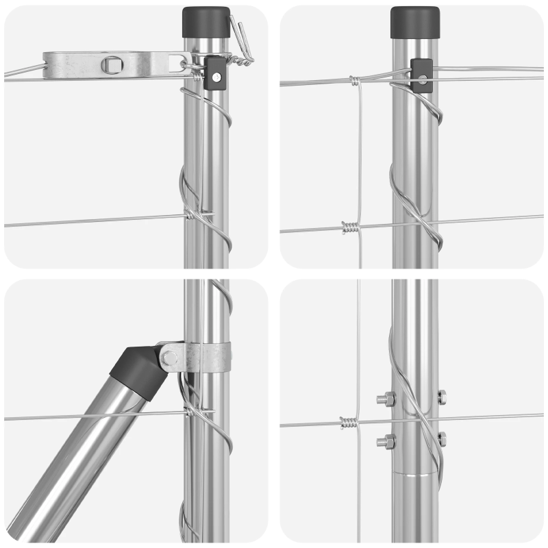 vidaXL Žoga āķis Cinkots 50 x 1,2 m Tērauds