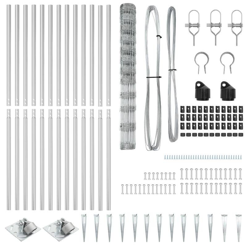 vidaXL Žoga āķis Cinkots 50 x 1,4 m Tērauds