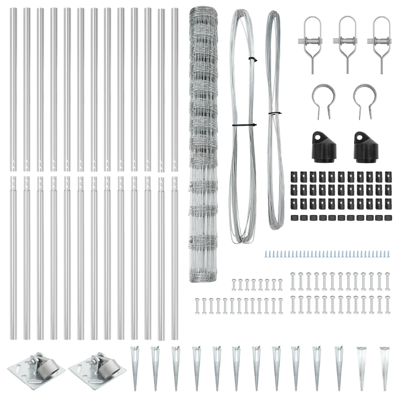 vidaXL Žoga āķis Cinkots 50 x 1,5 m Tērauds