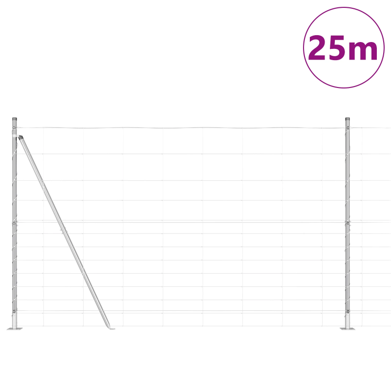 vidaXL Žoga āķis Cinkots 25 x 1,5 m Tērauds