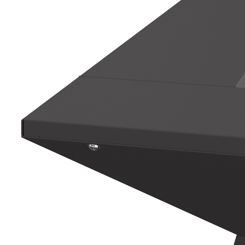 vidaXL Uguns bedre Melna 60 x 60 x 50 cm Auksti velmēta tērauds