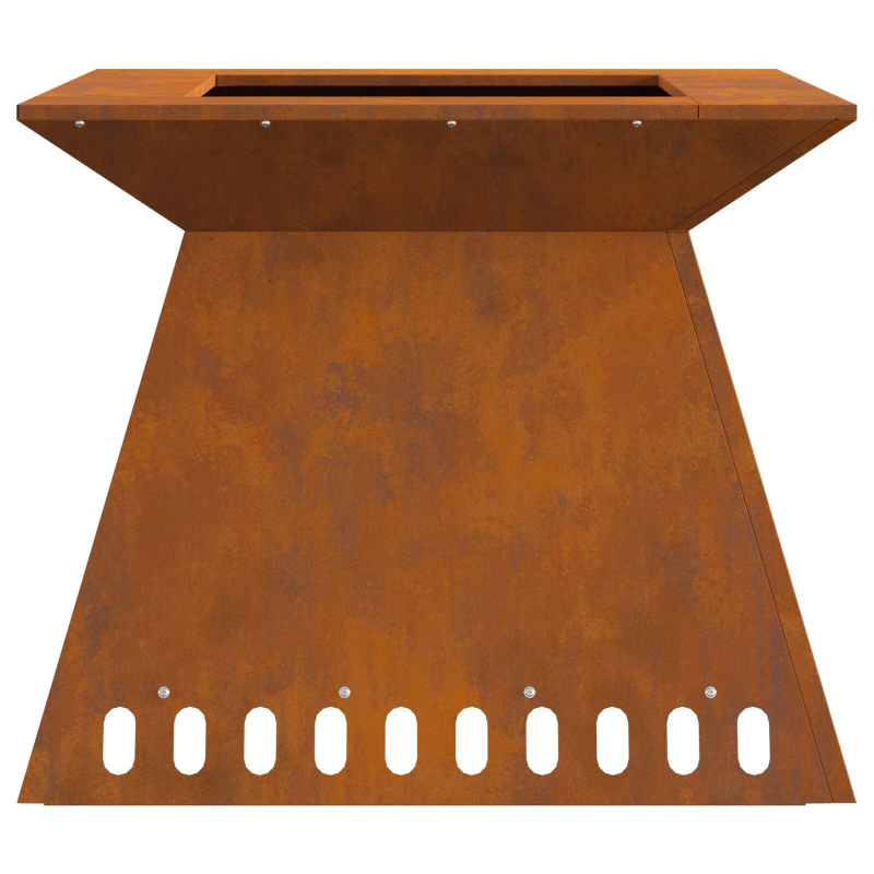 vidaXL Uguns bedre Brūna 60 x 60 x 50 cm Novecināts tērauds