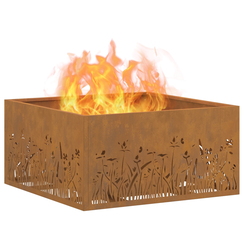 vidaXL Uguns bedre Brūna 60 x 60 x 30 cm Tērauds