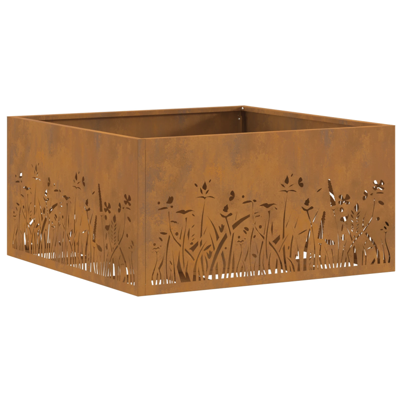 vidaXL Uguns bedre Brūna 60 x 60 x 30 cm Tērauds