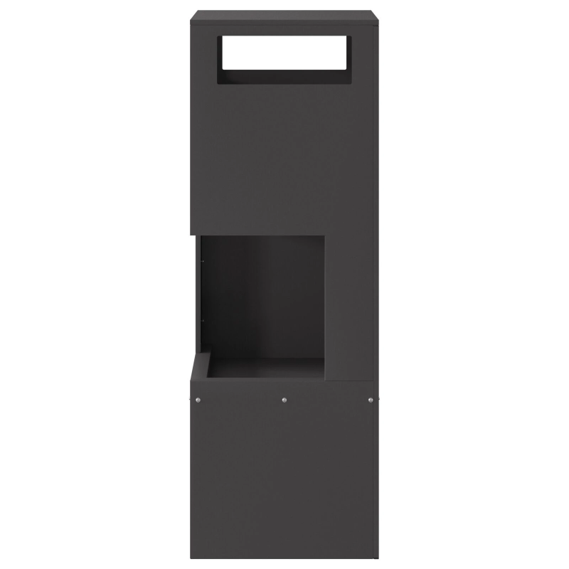 vidaXL Uguns bedre Melna 35 x 35 x 100 cm Tērauds