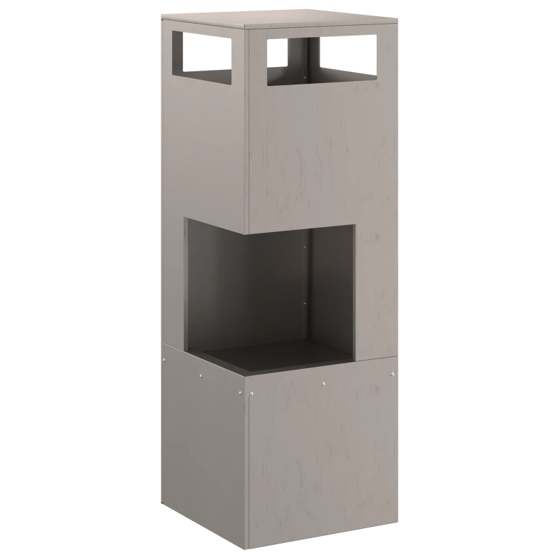 vidaXL Uguns bedre Brūna 35 x 35 x 100 cm Tērauds