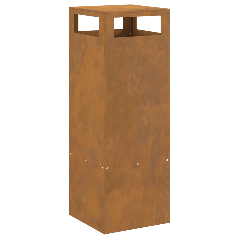 vidaXL Uguns bedre Brūna 35 x 35 x 100 cm Tērauds