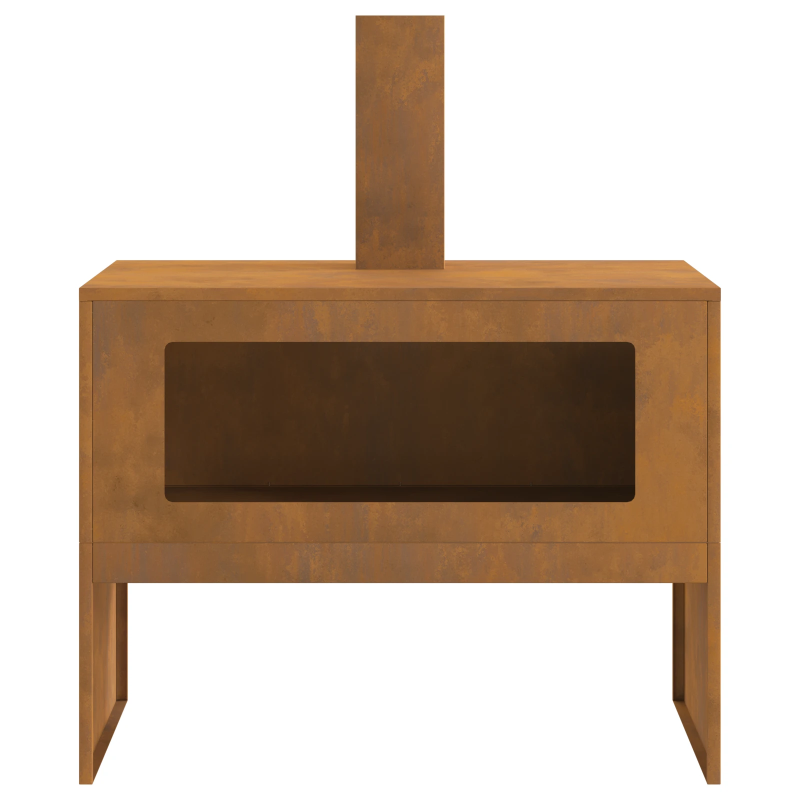 vidaXL Uguns bedre Brūna 80 x 50 x 96 cm Laika tērauds