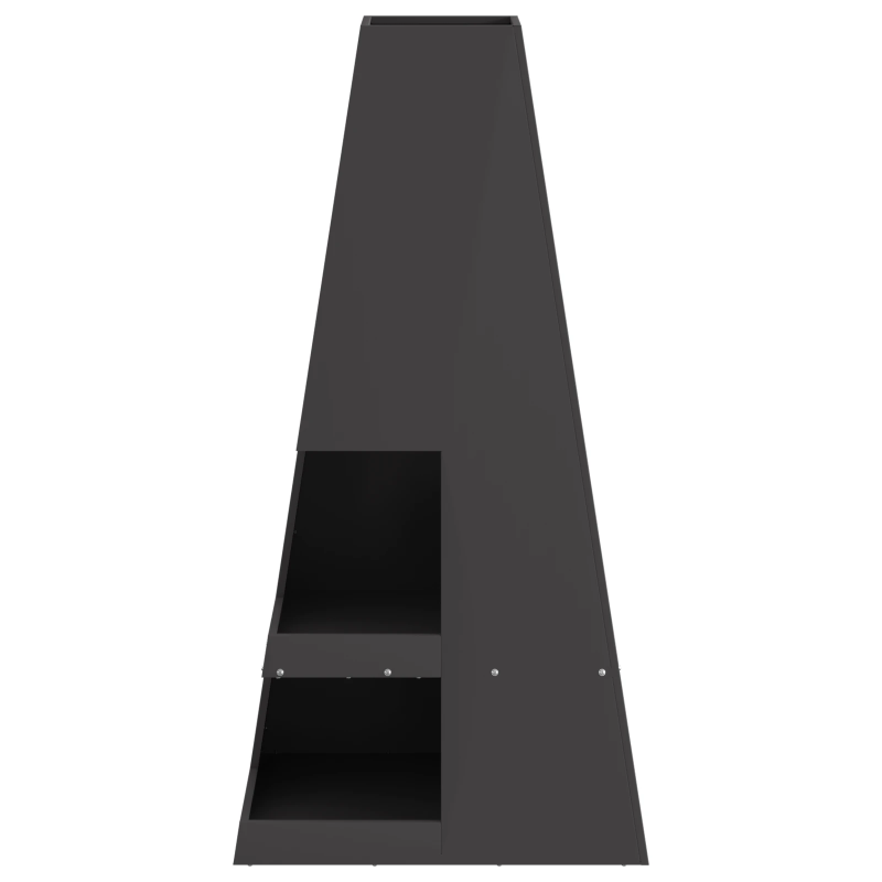 vidaXL Uguns bedre Melna 50 x 50 x 100 cm Tērauds