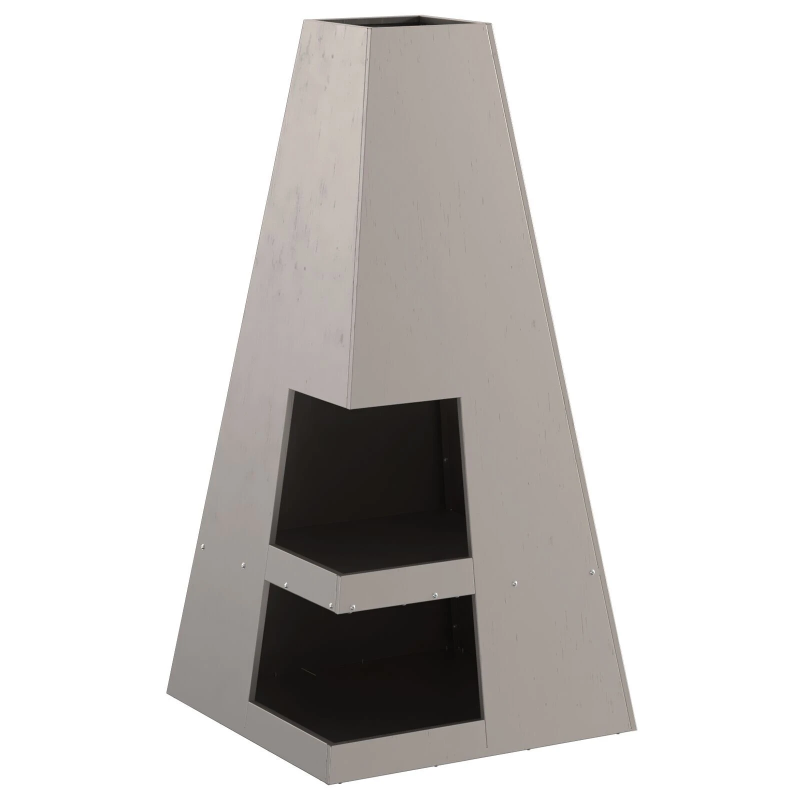 vidaXL Uguns bedre Brūna 50 x 50 x 100 cm Tērauds