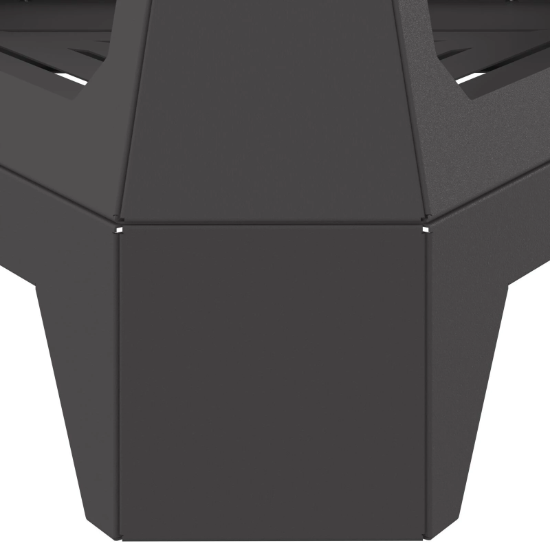 vidaXL Uguns bedre Melna 50 x 43 x 52 cm Tērauds