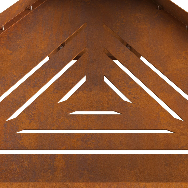 vidaXL Uguns bedre Brūna 50 x 43 x 52 cm Laika tērauds