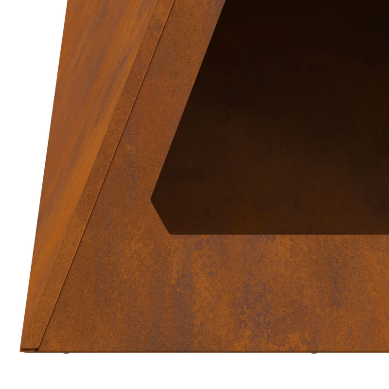 vidaXL Uguns bedre Brūna 50 x 50 x 51 cm Novecināts tērauds