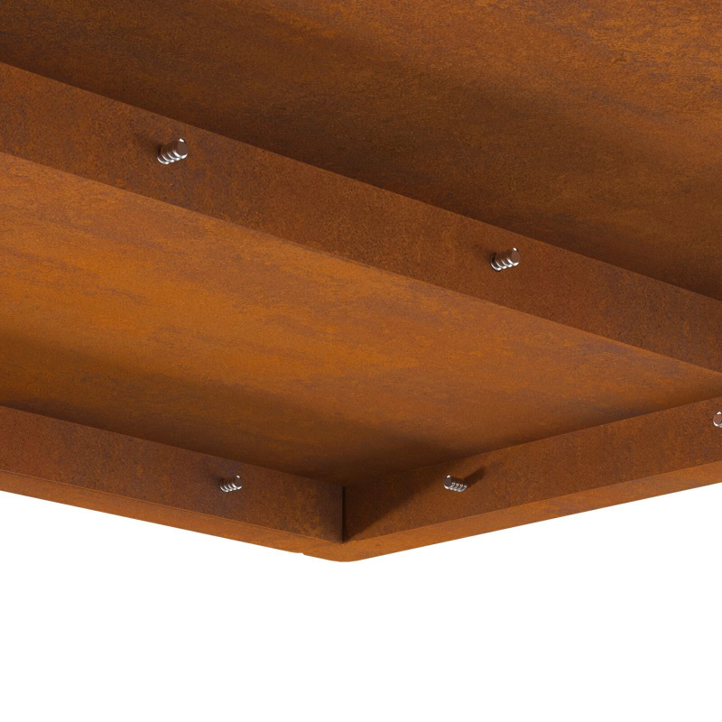 vidaXL Uguns bedre Brūna 60 x 60 x 30 cm Laika tērauds