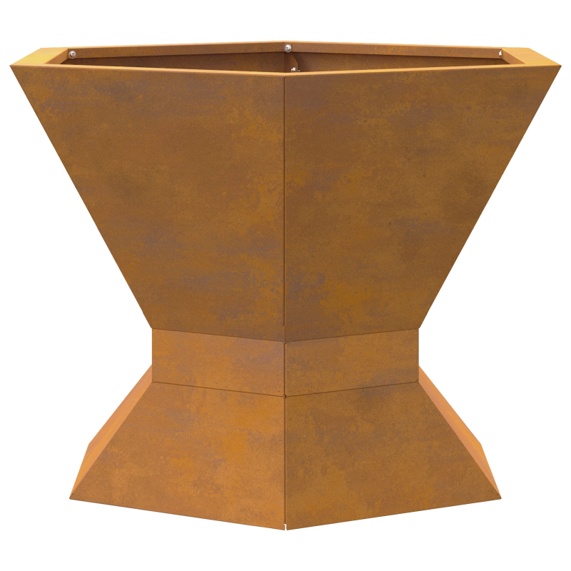 vidaXL Uguns bedre Brūna 50 x 50 x 40 cm Laika tērauds