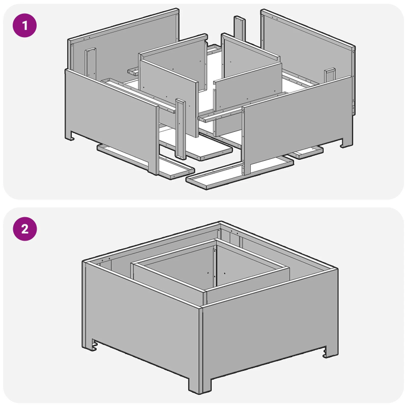 vidaXL Uguns bedre Melna 60 x 60 x 30 cm Tērauds