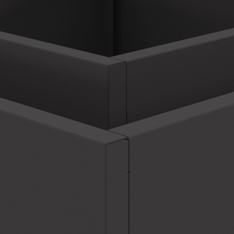 vidaXL Uguns bedre Melna 60 x 60 x 30 cm Tērauds