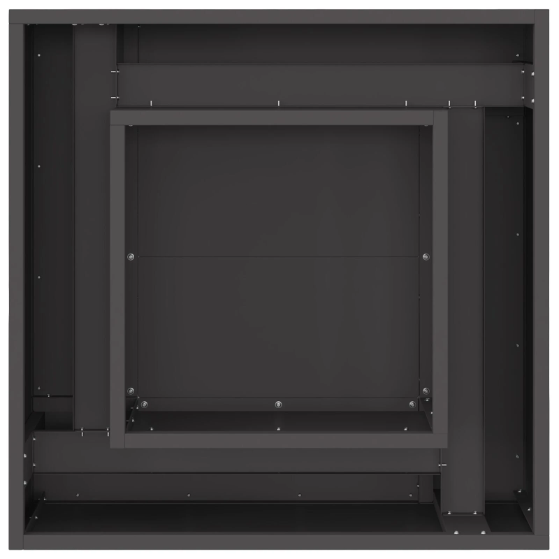 vidaXL Uguns bedre Melna 60 x 60 x 30 cm Tērauds