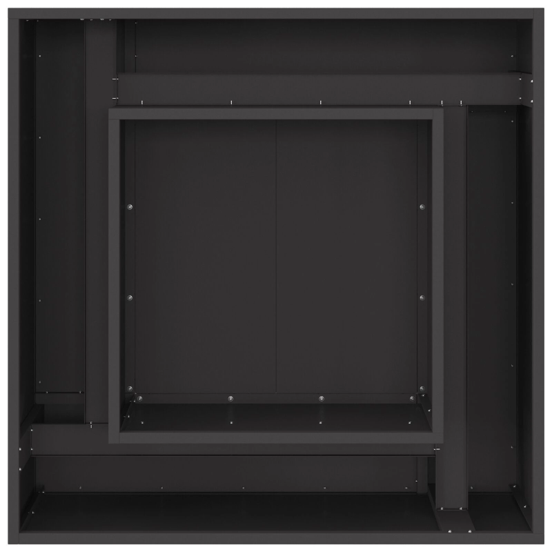 vidaXL Uguns bedre Melna 80 x 80 x 40 cm Auksti velmēta tērauds